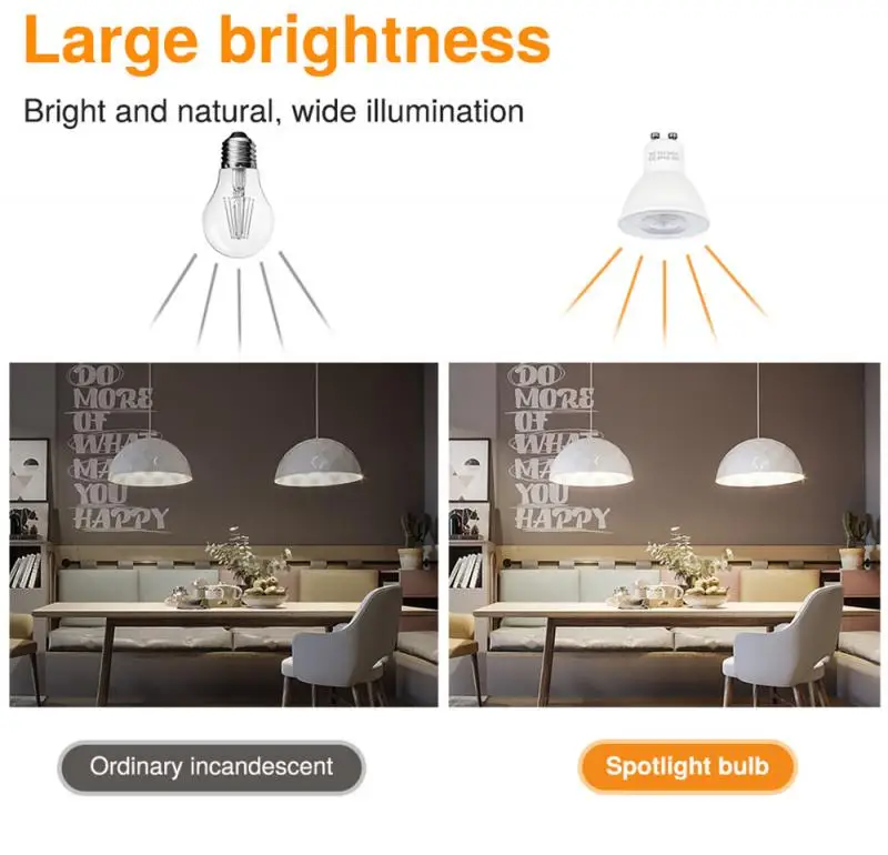 

GU10 LED 2835 SMD energy-saving bulb spotlight bulb 6-12leds lamp post 220V GU10 light-emitting diode MR16 spotlight 5w 7w