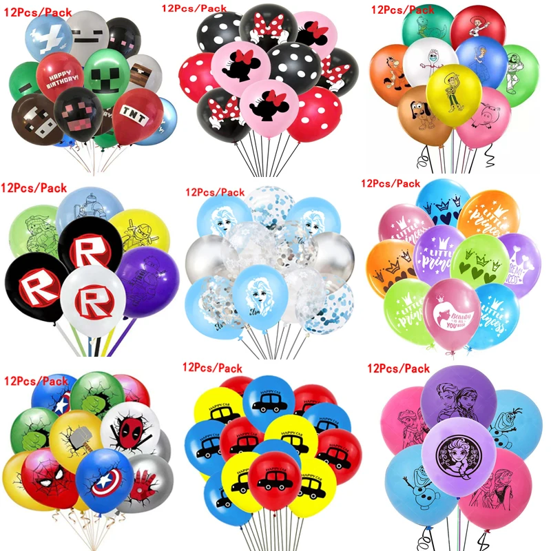 12 шт. фольгированные гелиевые шары украшения для детского дня рождения