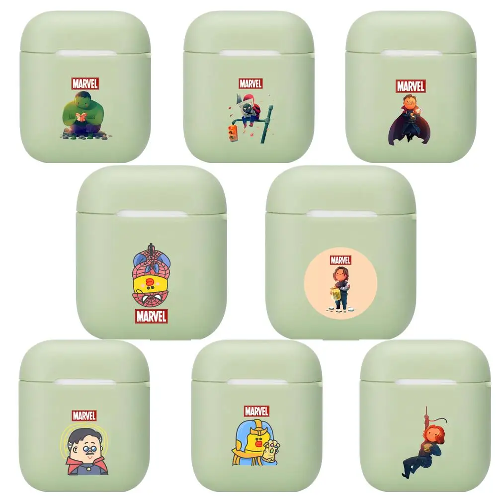 

Avengers Marvel Cartoon Soft Silicone Cases For Apple Airpods 1/2 Protective Case Bluetooth Wireless Earphone Cover For Apple Ai