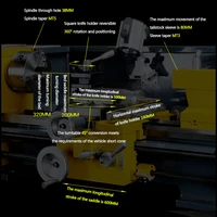 JY320F Hardware Machine Tool Small Household Desktop Lathe Mini Micro Woodworking Lathe Industrial Grade Metal Lathe