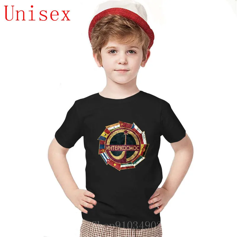 

shirts for teenage girls kids summer clothes summer t shirt CCCP Interkosmos International V01 T-Shirt kids shubuzhi tee-shirt