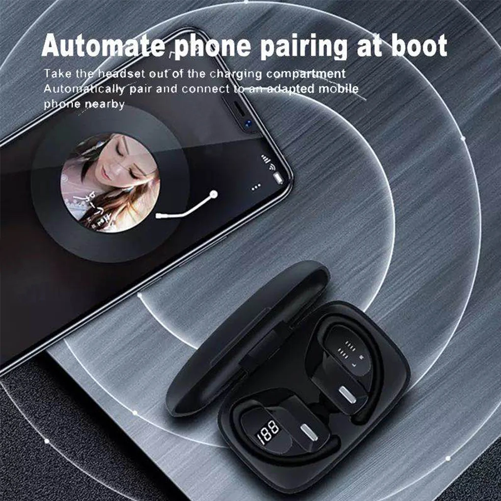 Brand New TWS Wireless Bluetooth Earphone Sports Headset Earbuds Waterproof Headphones with Charging Box For Phone | Электроника