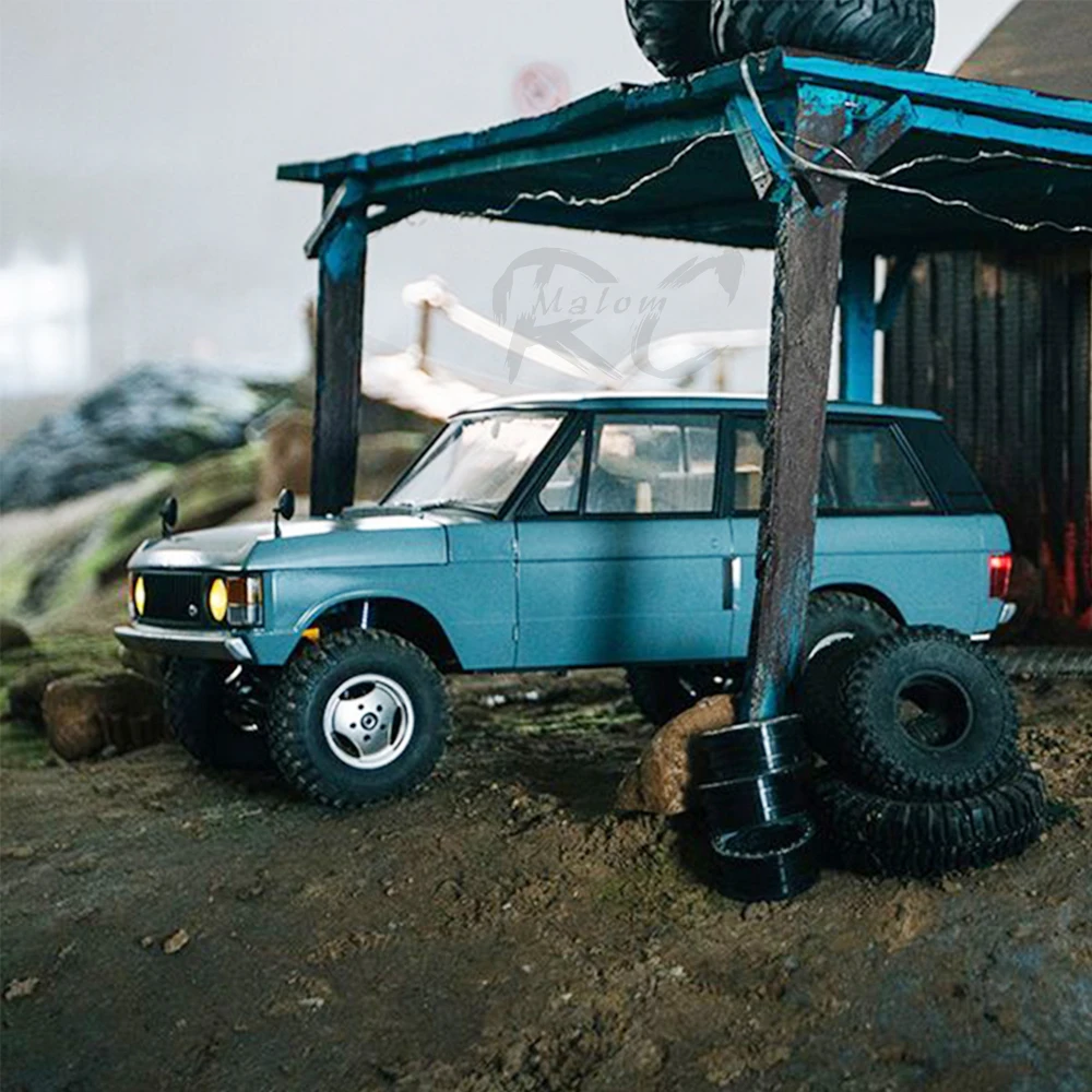 Кузов Range Rover Hard Body Shell с колесной базой 313 мм, комплект интерьера кабины, центральной консоли и сидений для 1/10 RC Crawler TRX4 Axial SCX10 II.