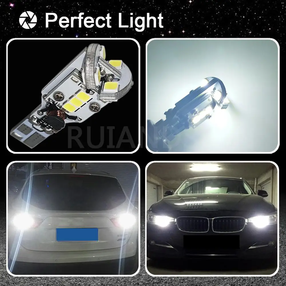 

2 Pcs 2835 SMD T15 921 912 W16W Led Bulbs Car Backup Light Auto Reverse Rear Indicator Lamp Super Bright 650LM 5.4W 12V 6000K