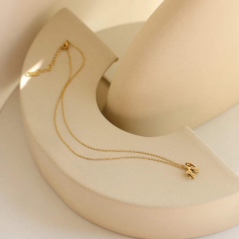 Ожерелье с подвеской-львом в виде детского животного цепь из нержавеющей стали