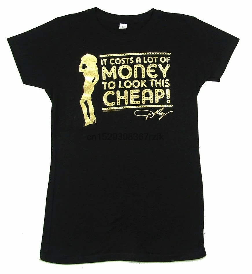 Недорогая черная футболка Dolly Parton для девочек-подростков новая официальная Merch |