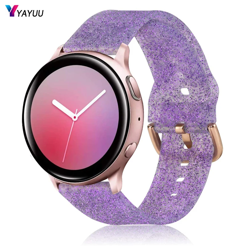 Ремешок YAYUU для часов Samsung Galaxy Watch Active 2 40 мм 44 мм/Galaxy 3 41 ремешки 20 блестящий