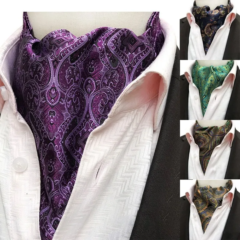 

Men's Cravat Korean British Suit Shirt Personality Floral Neckline Scarf Business Necktie Wedding Accessories