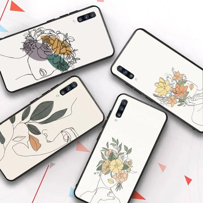 

Art Girl Flower Phone Case for Samsung Galaxy A51 30s a71 Cover for A21s A70 10 A30 A91 Capa