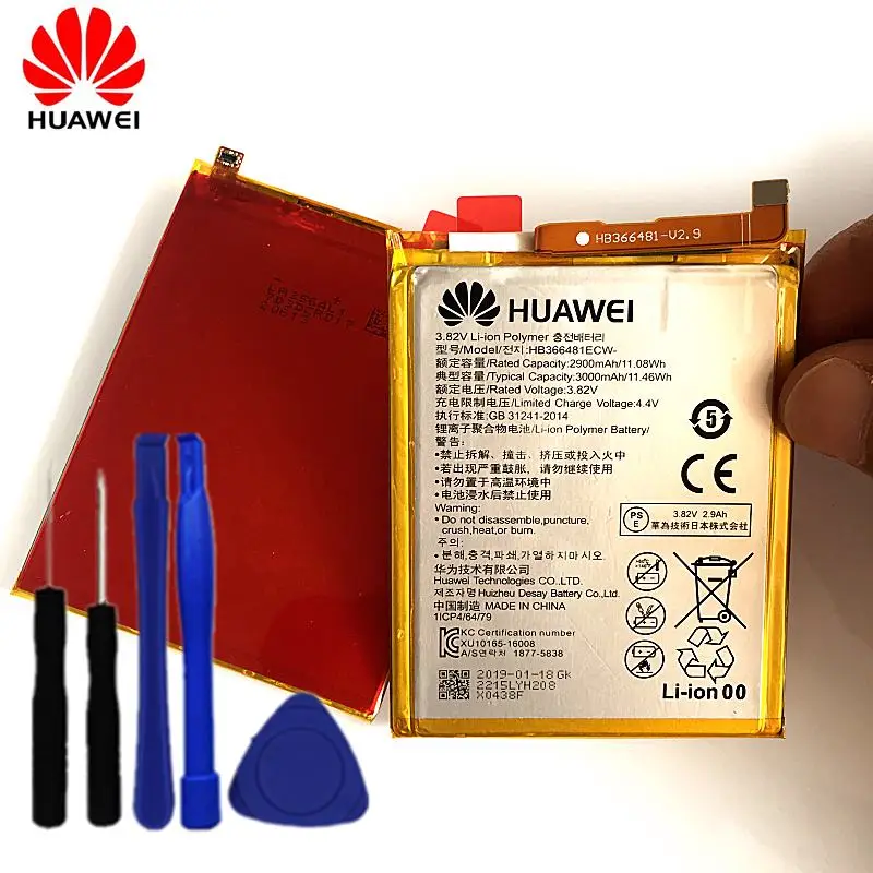HB366481ECW реальные 3000 мА/ч, Батарея для huawei Honor 9 lite LLD-L31 LLD-AL00 LLD-AL10 LLD-TL10