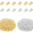 Латунные трубки для обжима, разделительные бусины, стоппер, свободные бусины, Концевики для ювелирных изделий, шнур, колпачки для поделок, ожерелий, принадлежности для изготовления ювелирных изделий, 500 шт.