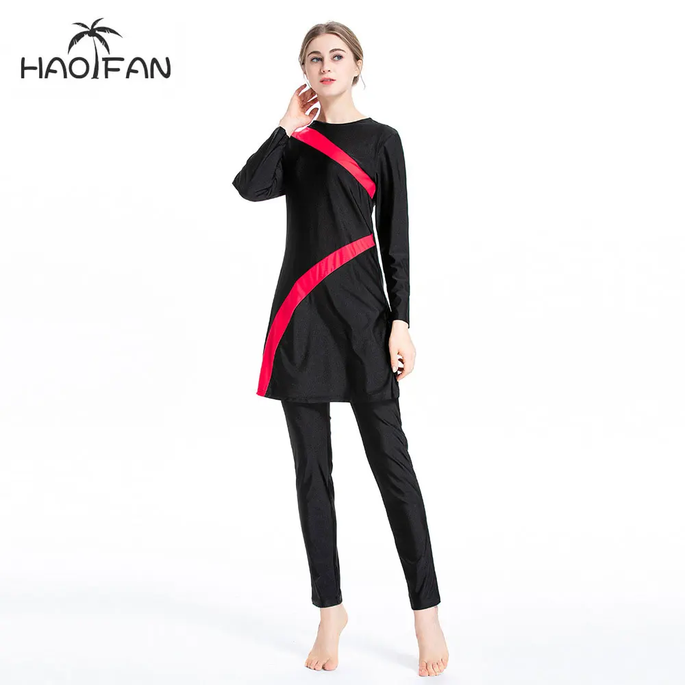 

Купальник HAOFAN Муслима, с длинным рукавом, для пляжа, серфинга