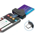 Устройство для чтения смарт-карт USB Type-C, EMV, электронное устройство для чтения карт памяти, DNIE days Citizen, Sim-карта, соединитель, адаптер для телефонов Android