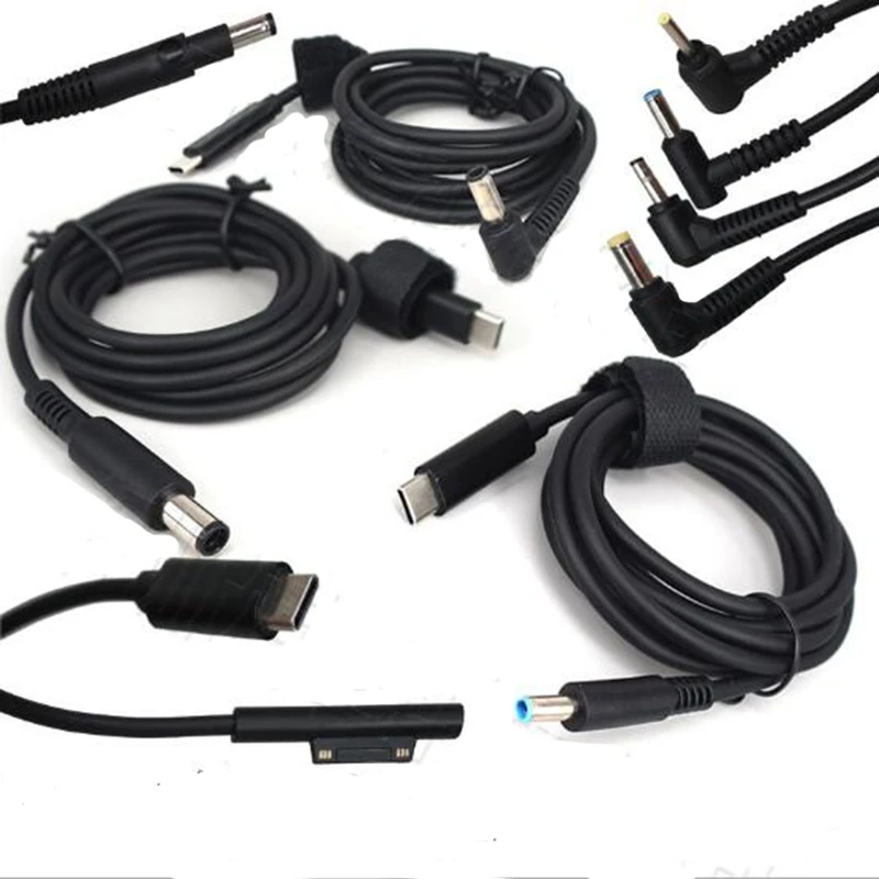 

USB Type C PD конвертер, универсальный кабель для зарядки ноутбука, шнур постоянного тока, адаптер питания, кабель для Apple, Dell, Lenovo, блок питания дл...