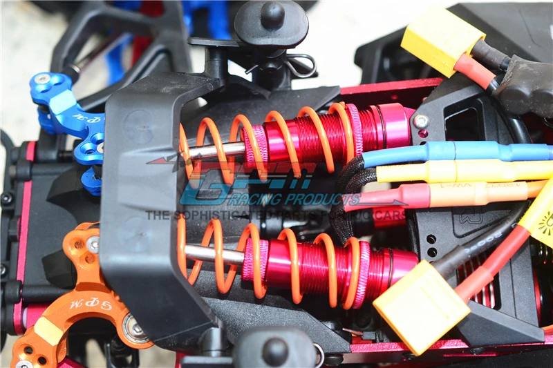 ГПМ ARRMA 1/8 Неро Фазон 6S Монстр Трак Алюминиевые универсальные амортизаторы переднего и заднего подвесок. Расстояние между центрами составляет 110 мм.