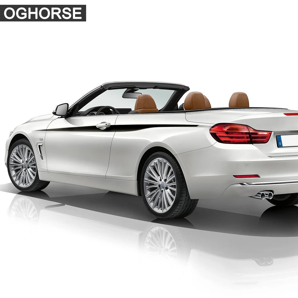 M эффективные дверные боковые полосы талия наклейки для BMW 4 серии F32 F33 420i 428i 435i