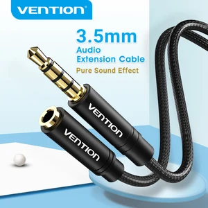 vention jack 3 5 mm audio verlengkabel voor huawei p20 lite stereo 3 5mm jack aux kabel voor hoofdtelefoon xiaomi redmi 5plus pc free global shipping