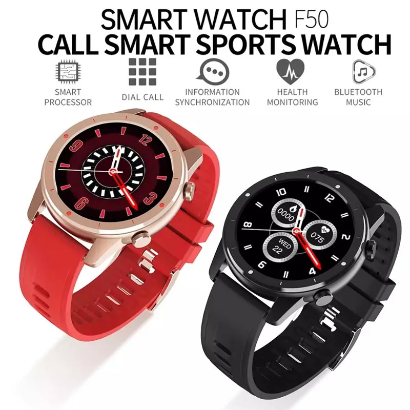f50 dial calling smart watch fitness tracker women wearable devices ip67 smartwatch heart rate wristwatch men smart watch free global shipping