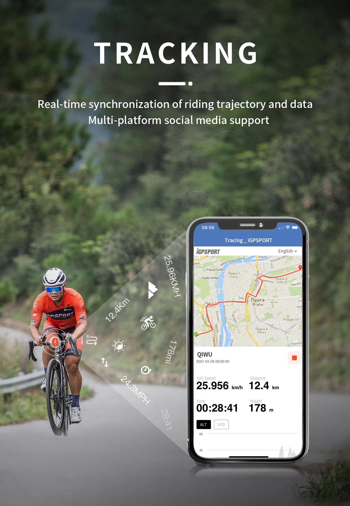 Pаспродажа I GPS-порт IGS320 велосипедный компьютер IPX7 Bluetooth 5,0 ANT + GPS 72H Срок службы батареи беспроводной Спидометр велосипедный секундомер Type-C