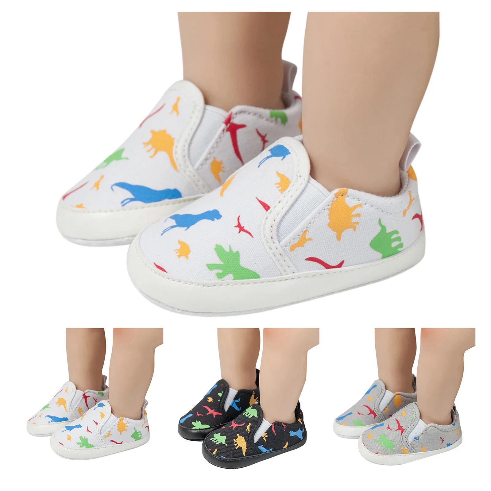 Newborn Baby Shoes Boys Canvas Shoes Kids And Infants Casual Dinosaur Printed Toddler Shoes First Walkers Shoes детские ботинки