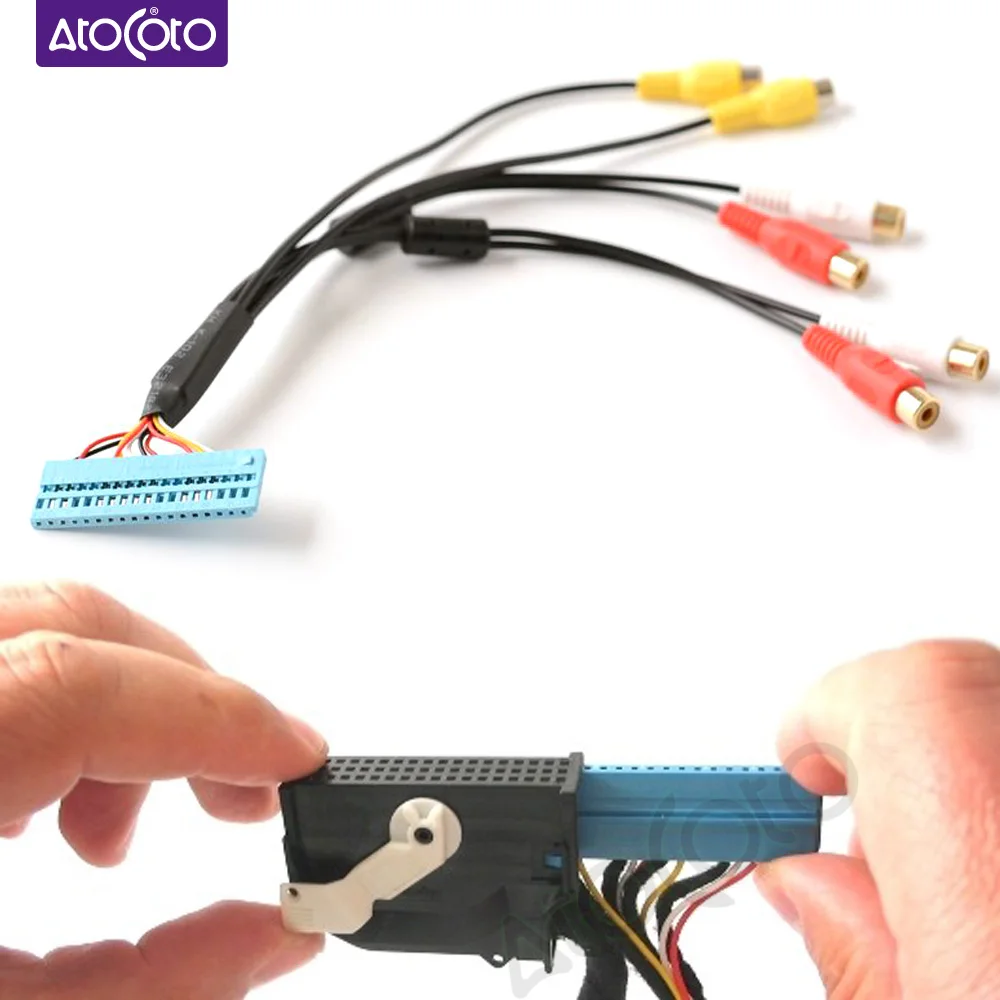 AV обновления видео DVD адаптер для Audi VW 54 pin ТВ разъем тюнера MP3 аудио Rns E Mfd
