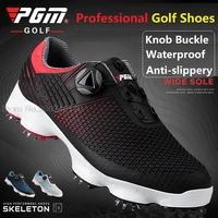 2021 pgm golf shoes men waterproof rotating shoelaces sneakers professional non slip sports spiked shoes casual golf trainers