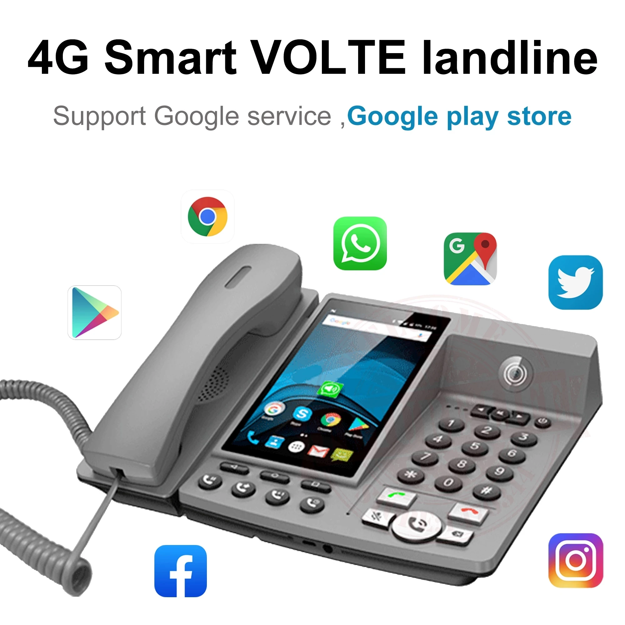 Smart LTE 4G Fixed Wireless landline Android 7.0 with 4G SIM network videofon bez glob universal elderly WIFI video mobile phone