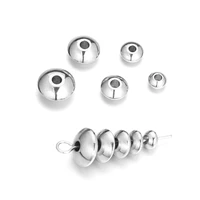 50pcs stainless steel rondelle spacer beads 4 8mm round flat loose beads bulk findings for diy bracelet gifts jewelry making