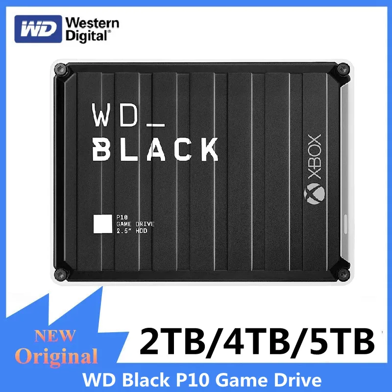 Western Digital Black P10 Game Drive 5TB 4TB 2TB External Hard Disk HDD 2.5 inches Compatible With PS4, Xbox One, PC, Mac