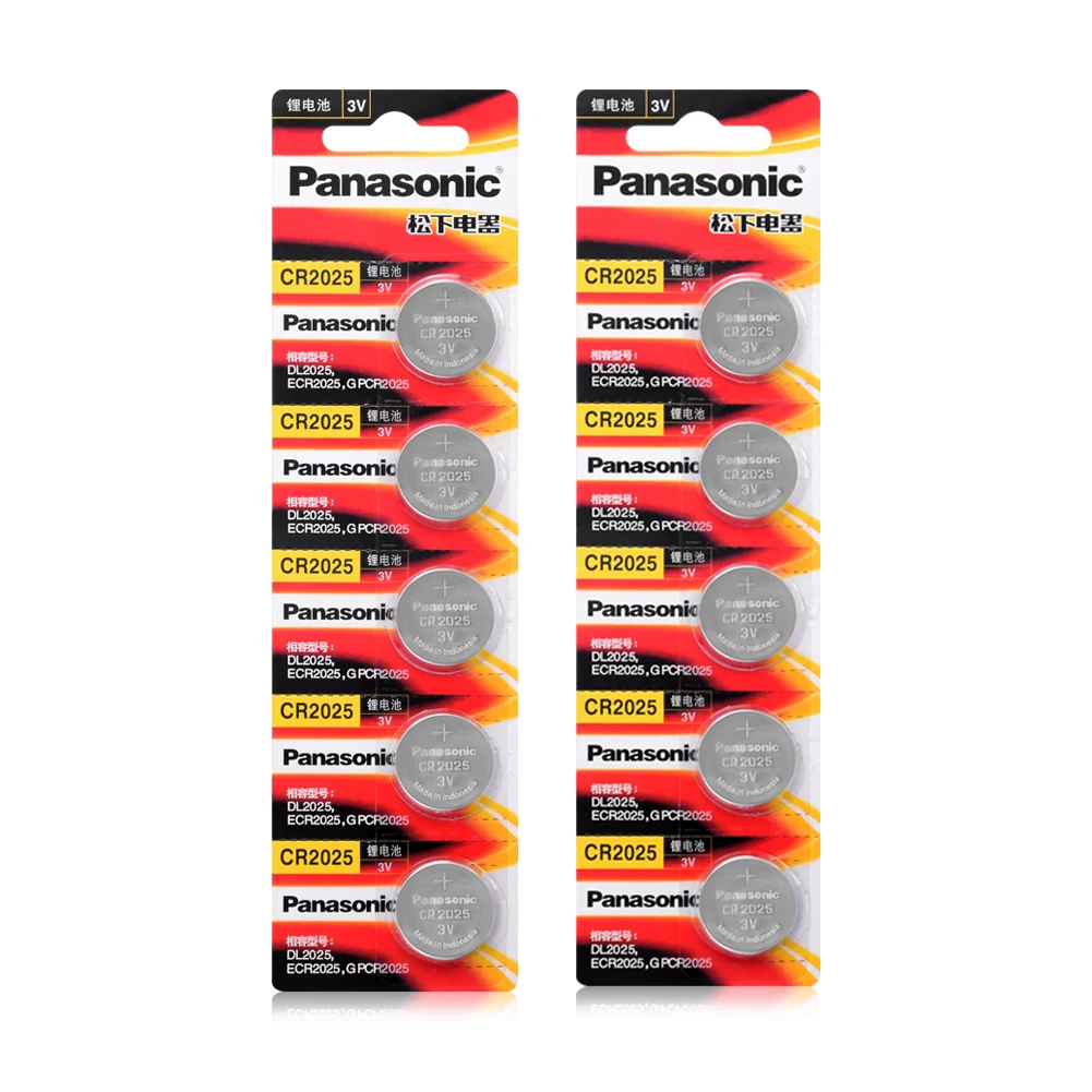 PANASONIC 10 шт. оригинальный cr2025 CR 2025 ECR2025 BR2025 DL2025 KCR2025 LM2025 3 в кнопочный аккумулятор