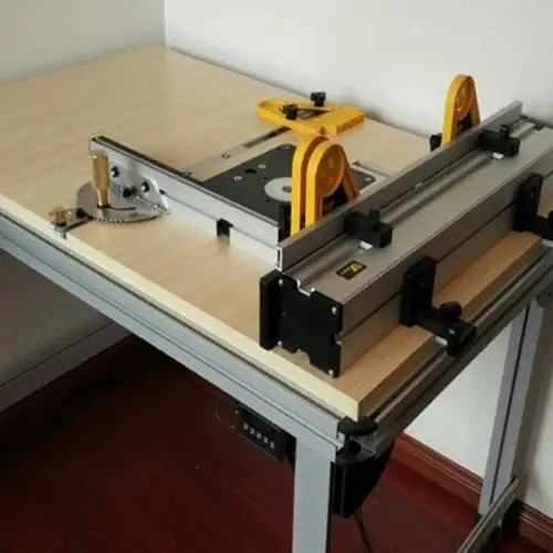 

Adeeing 450mm Miter Gauge with Track Stop Table Saw Router Miter Gauge Sawing Assembly Ruler