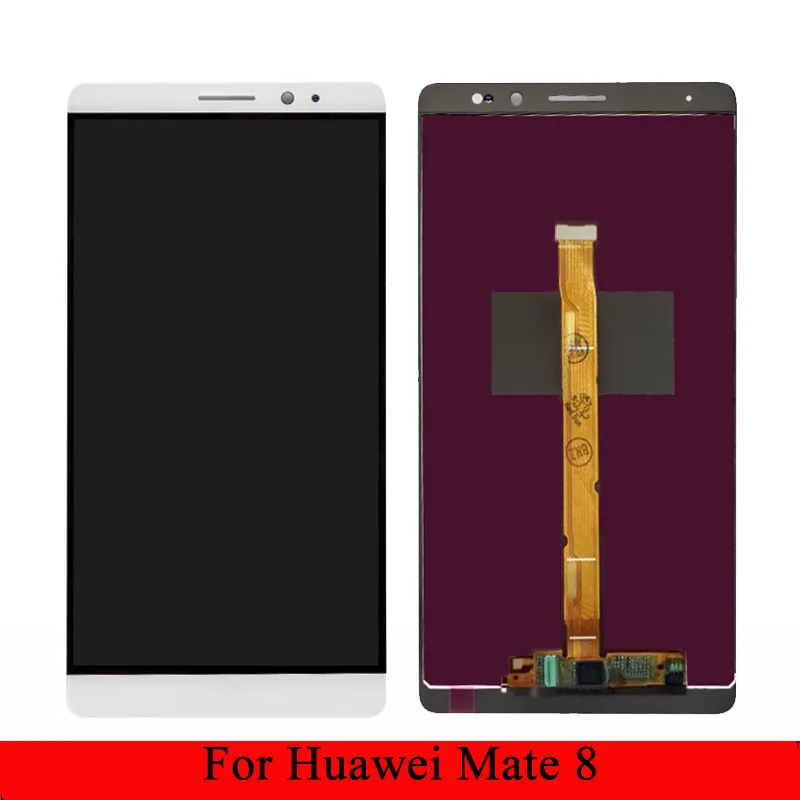 White no Frame 6," ЖК-дисплей для HUAWEI mate 8 рамка сенсорного ЖК-экрана дигитайзер Замена для HUAWEI mate 8 дисплей mate 8 дисплей NXT-L29 - Цвет: White no Frame