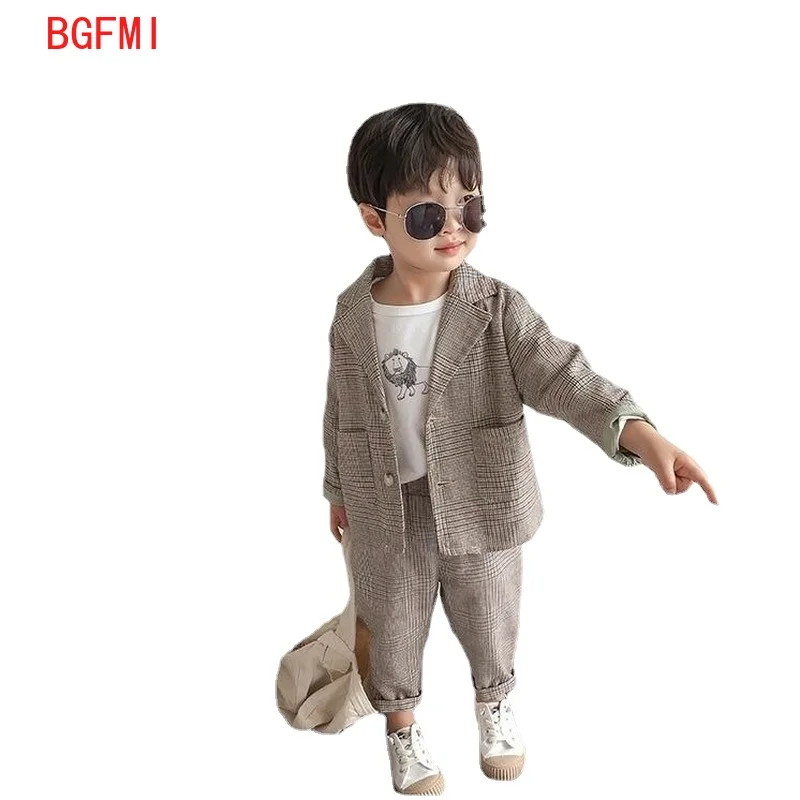 

Kid Boys Spring and Autumn Suit Boys Baby suit Clothes 2021 new Children's Clothing Casual Tops + pants 2 piece set Formal wear