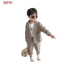 kid boys spring and autumn suit boys baby suit clothes 2021 new childrens clothing casual tops pants 2 piece set formal wear