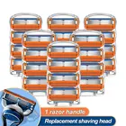 Кассеты с лезвиями для бритья Gillette Fusion5, Мужская бритва для ручного бритья, держатель инструмента, набор для бритья для бороды
