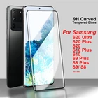 9H изогнутая Защитная пленка для экрана из закаленного стекла для Samsung Galaxy S20 S10 S9 S8 Plus Ultra Note 10 9 Plus
