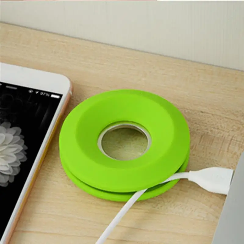 В форме пончика силиконовые наушники держатель для кабеля USB Кабельный
