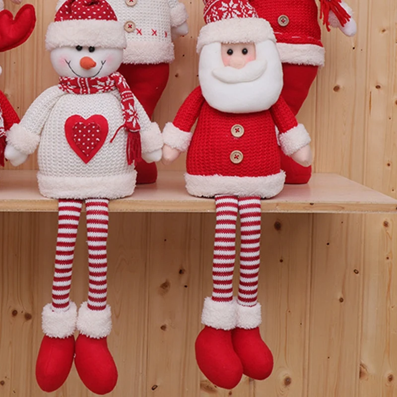 

Christmas Dolls Retractable Xmas Figurines Gift for Kid Red Xmas Tree