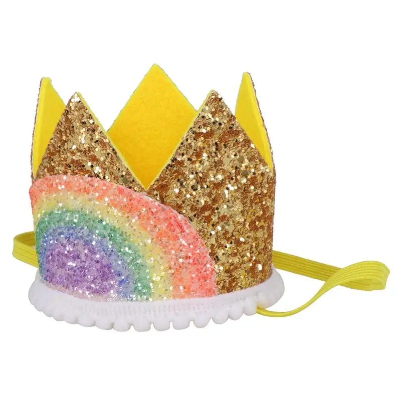 Очаровательные детские шапки на день рождения Детские вечерние с радужной