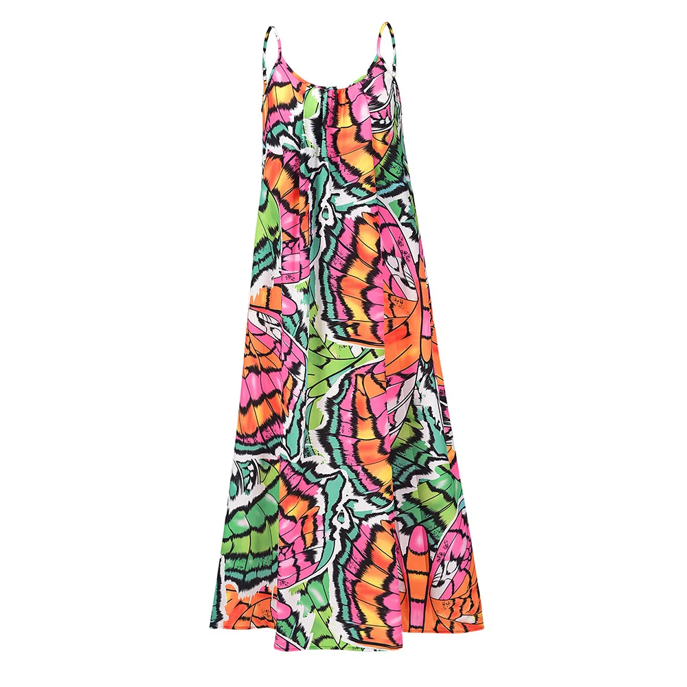

2021 new sling halter top with waist waist big swing skirt two-piece women's clothing