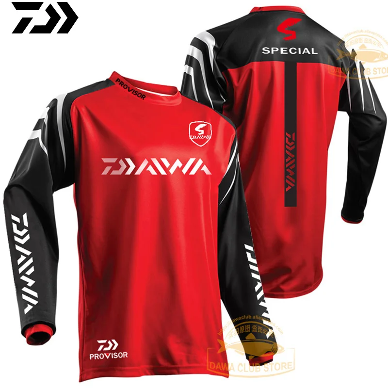 DAIWA Fishing Clothing Quick-Drying Sun UV Protection T Shirt Vests Sports Clothes Fishing Clothes Fishing Shirts Cycling Wear