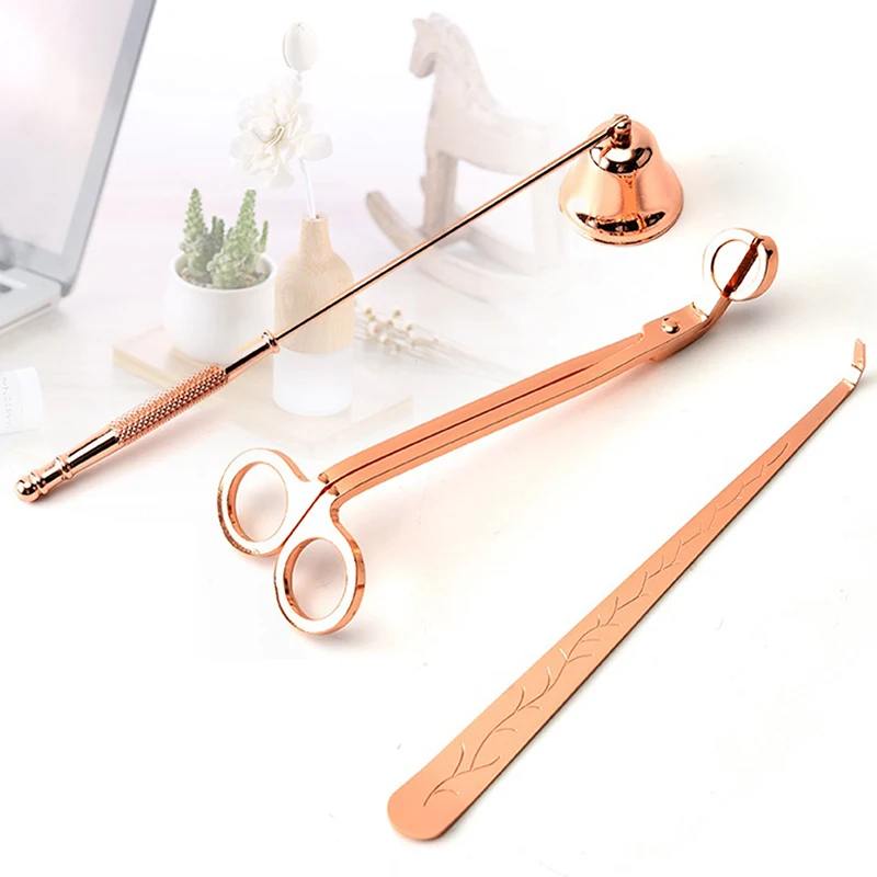 3Pcs Luxury Candle Set Extinguisher Tool Home Decor For Party Wedding | Дом и сад