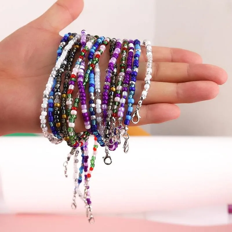 1 шт. модные богемные женские очки цепь цветное с бисером шнурок для очков маска