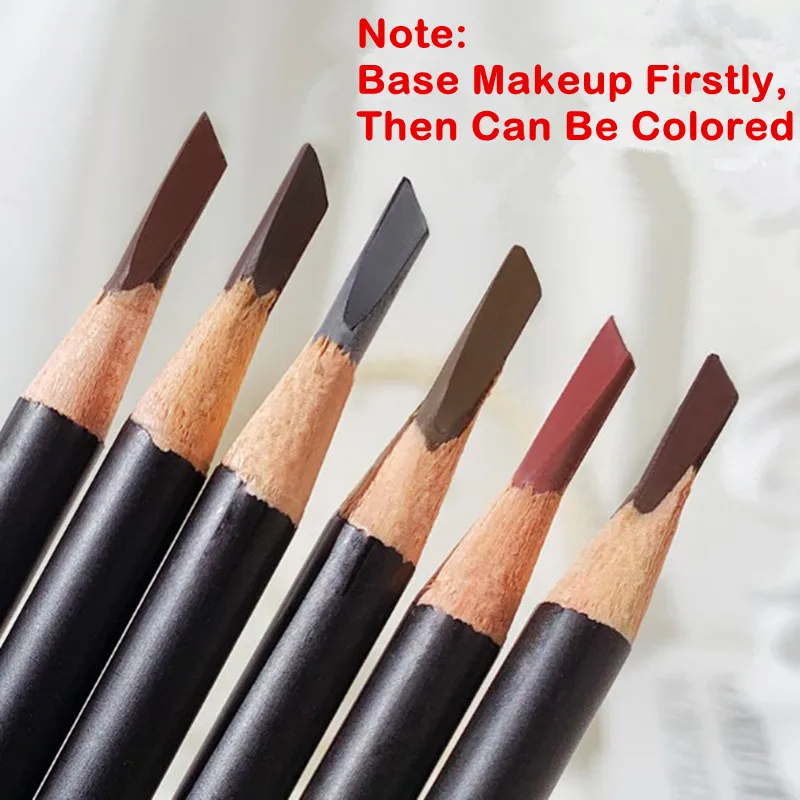 Cosmetic Hard Formula Pencil For Eyeshadow Natural Long-lasting Tattoo Eyebrows Waterproof Eyebrow Makeup Set