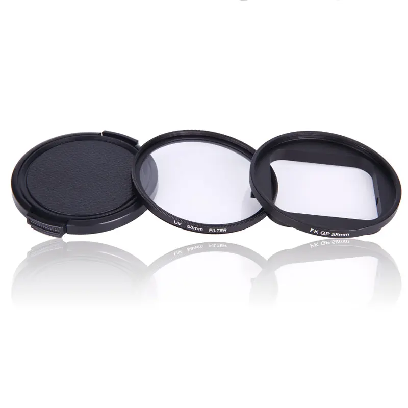 58 мм УФ CPL FLD красный желтый фиолетовый оранжевый цветной фильтр + крышка