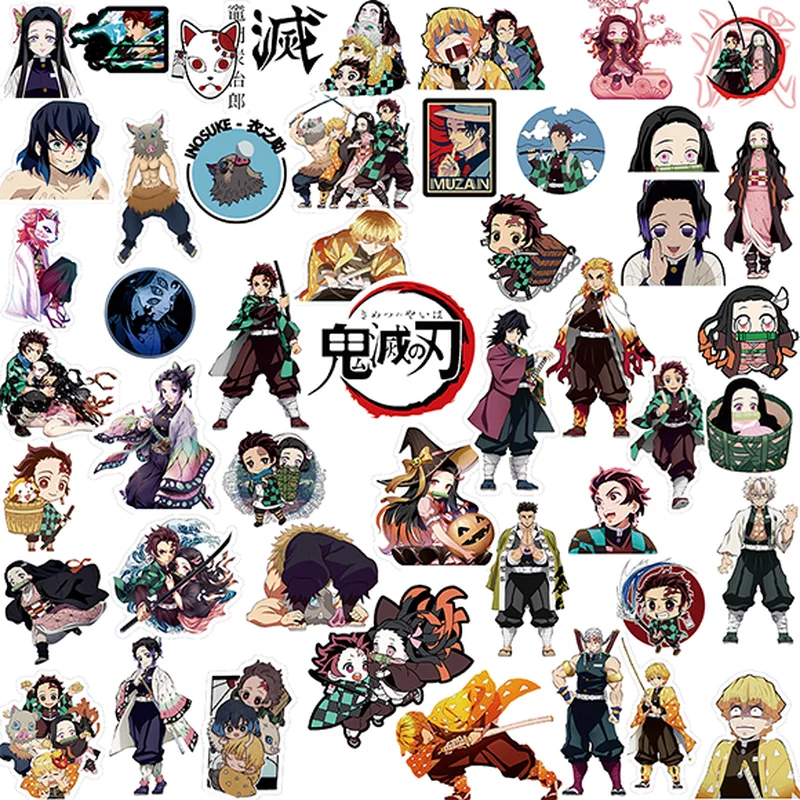 

COSTAR 50 PCS Demon Slayer Graffiti Stickers Suitcase Laptop Mobile Phone Thermos Waterproof Stickers Stickers