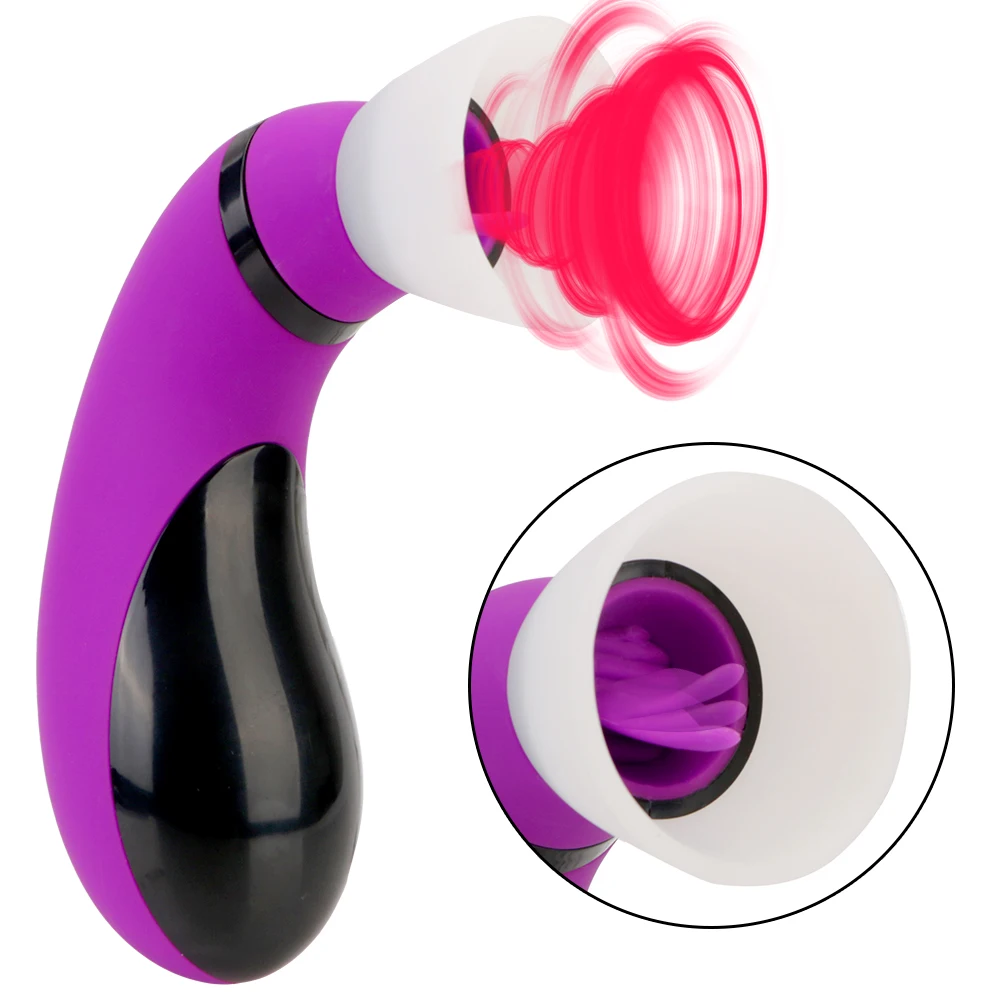 Tongue Licking Vibrator Vagina Sucking Pump Nipple Sucker Breast Massager 2 in 1 Clitoris G spot Stimulation Sex Toys for Woman | Красота и