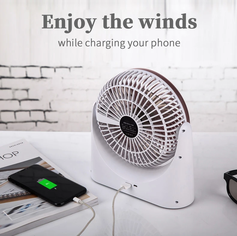 SooPii Desk Fan Portable 4000mAh Rechargeable Battery Operated USB with Night Light for Office Outdoor Home | Электроника