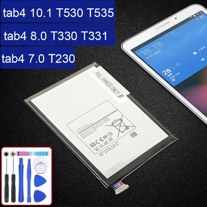 Аккумулятор для планшета для Samsung GALAXY Tab 4 7,0 8,0 10,1 tab4 SM T530 T531 T535 T330 T331 T335 T230 T231 T235 SM-T530 SM-T535 батарея, батарея