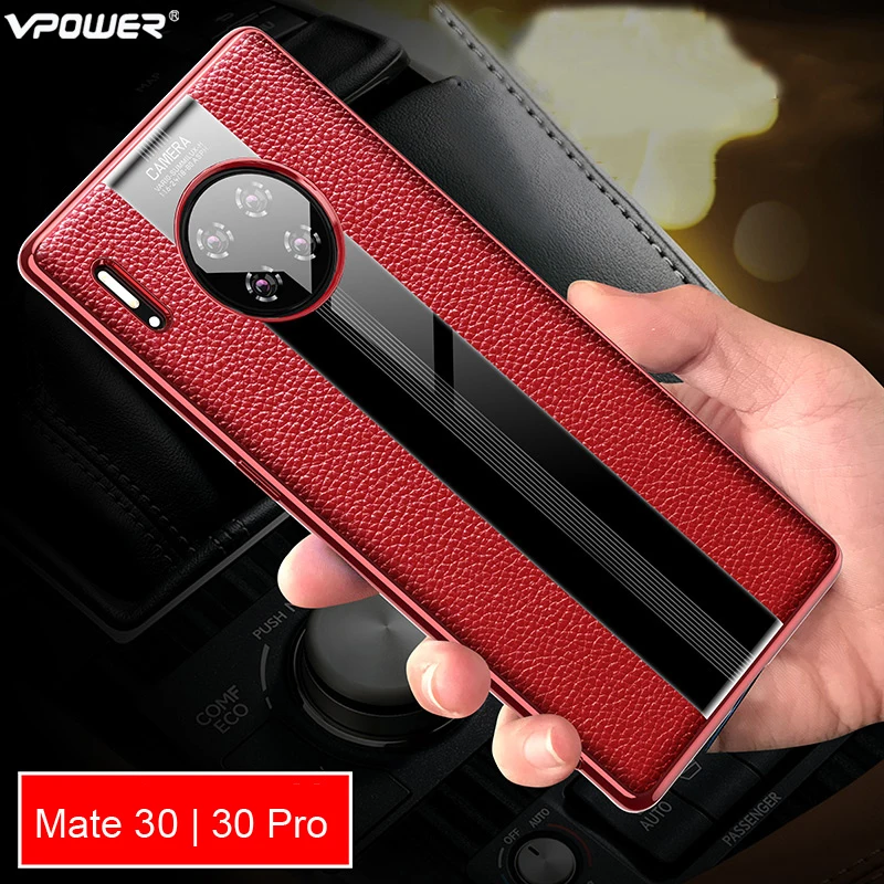 Роскошный чехол из натуральной кожи для huawei mate 30 Pro, чехол, кожаный противоударный чехол, чехол для задней панели funda mate 30 Pro, защитный чехол